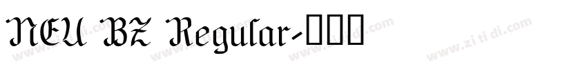 NEU BZ Regular字体转换